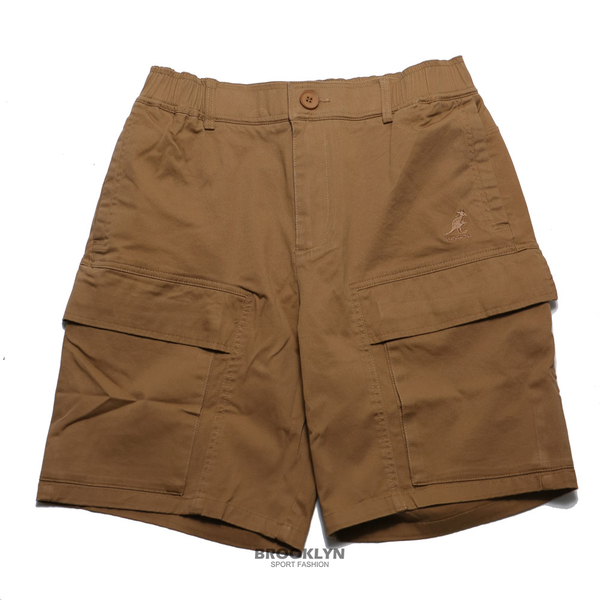 【下殺↘ $399】KANGOL 短褲 咖啡 工裝 口袋 休閒短褲 男 6221152162