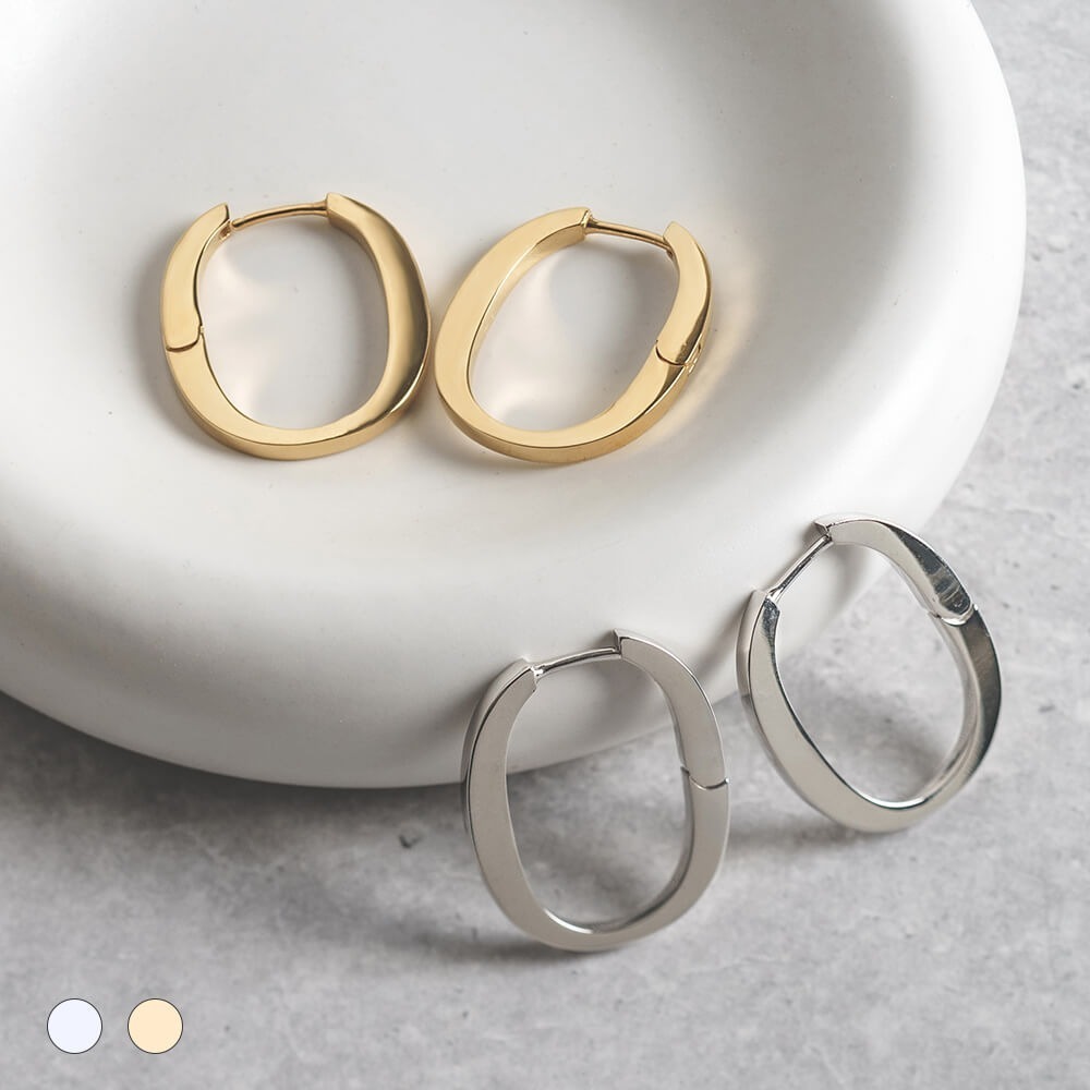 【me.luxe】SV黃K馬蹄中性耳環