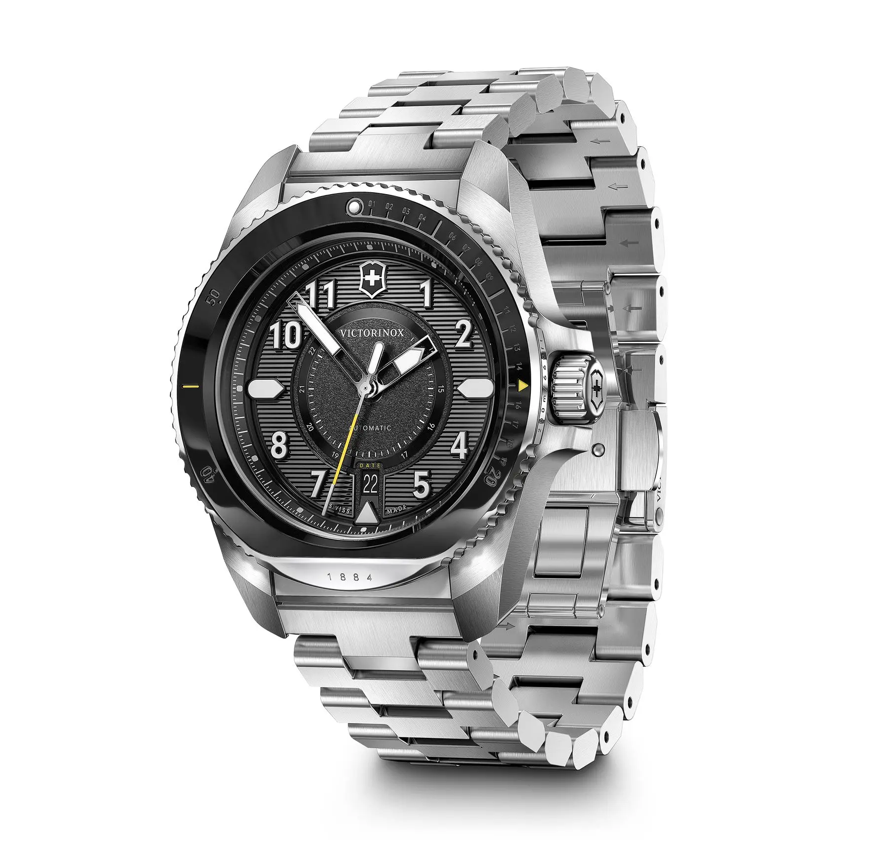 萬年鐘錶 - VICTORINOX SWISS ARMY 瑞士維氏   JOURNEY 1884  200米潛水機械男錶 241981 錶徑 : 43mm