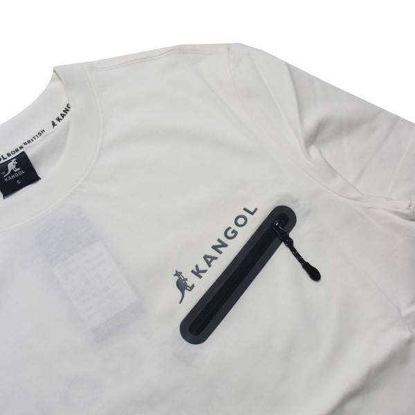 【下殺↘ $399】KANGOL 短袖 短T 白 拉鍊圓領T 男 6225101100