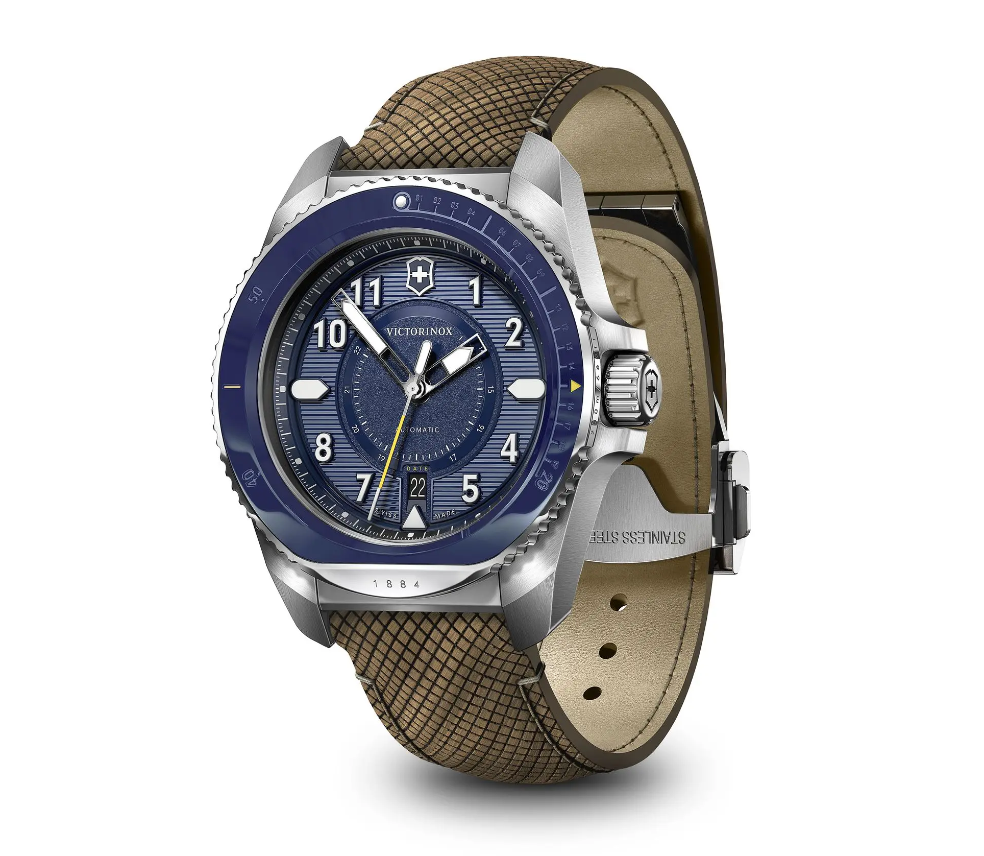 萬年鐘錶 - VICTORINOX SWISS ARMY 瑞士維氏   JOURNEY 1884  200米潛水機械男錶 241980.1  錶徑 : 43mm