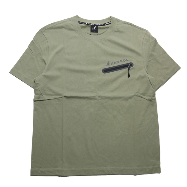 【下殺↘ $399】KANGOL 短袖 短T 草綠 拉鍊圓領T 男 6225101172