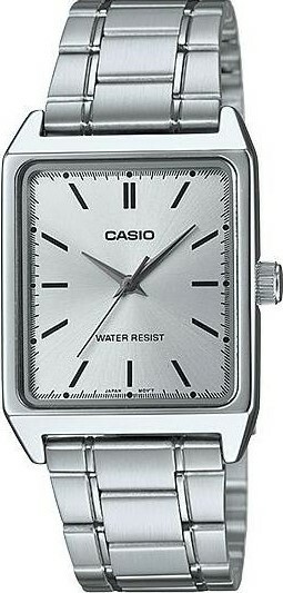 萬年鐘錶 - CASIO  簡單俐落小巧方形不鏽鋼女錶 LTP-V007D-7E  錶徑22MM