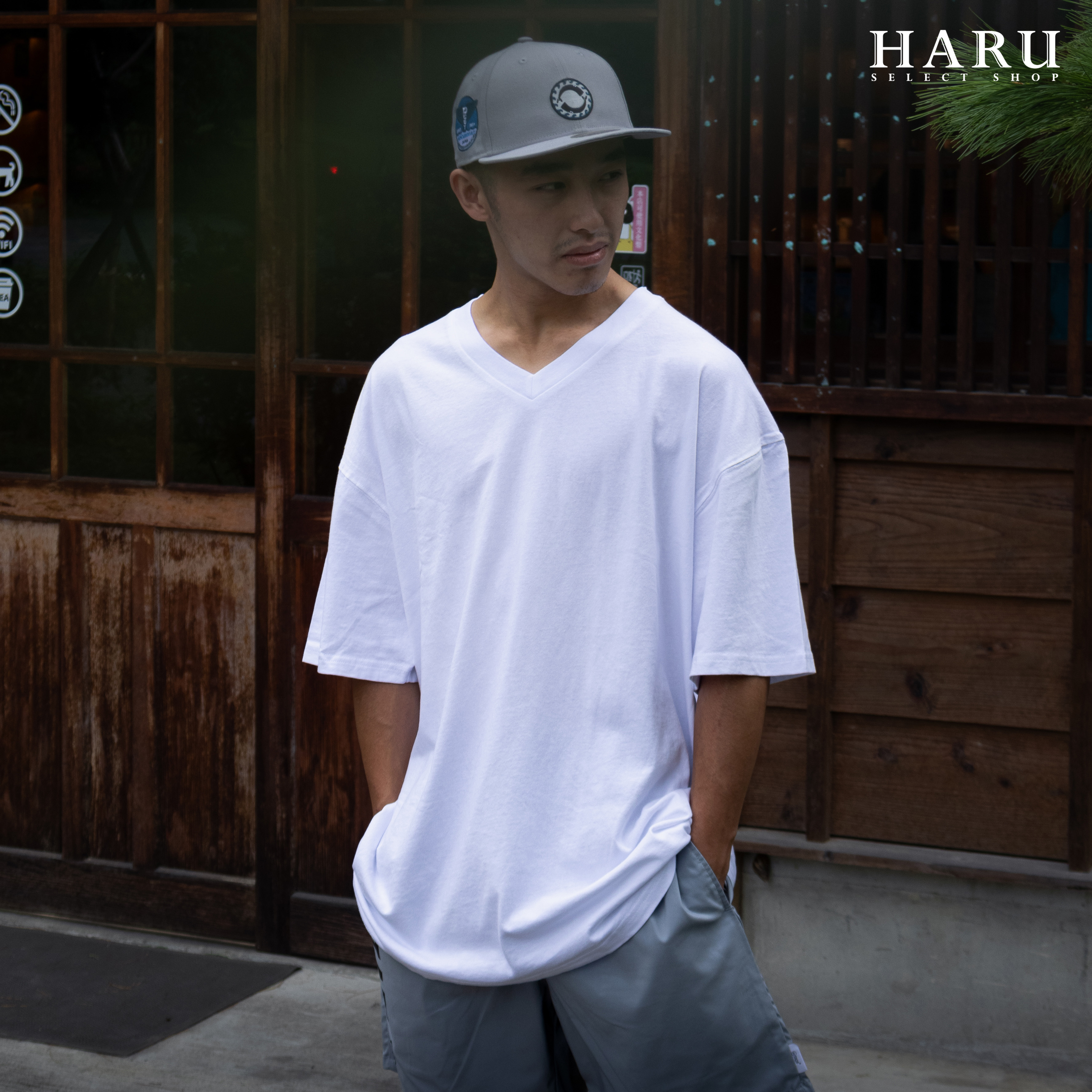 [HAru] 日本境內限定 NAUTICA JP 長谷川昭雄 oversize 純白 圓領 灰色 V領 短袖重磅 素TEE  男女 1253260003 / 120326000100WH / 120326000200WH(女款)  1253260003GY 男灰圓領 / 12532600050GY 男灰V領