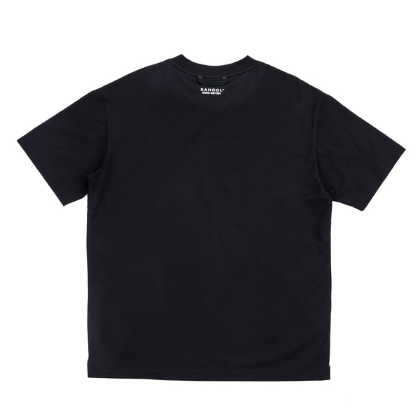 KANGOL 短袖 短T 黑 胸前拉鍊口袋 袋鼠 上衣 中性 6325100920