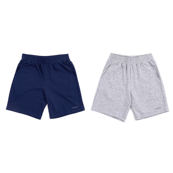 【下殺↘ $499】KANGOL 短褲藍 後口袋大LOGO 休閒 棉短褲 男 63251503-