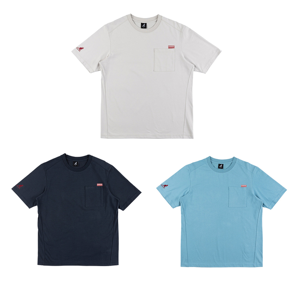 【下殺↘ $399】KANGOL 短袖 灰 深藍 天空藍 口袋 小LOGO 素T 休閒 上衣 男 63251014-