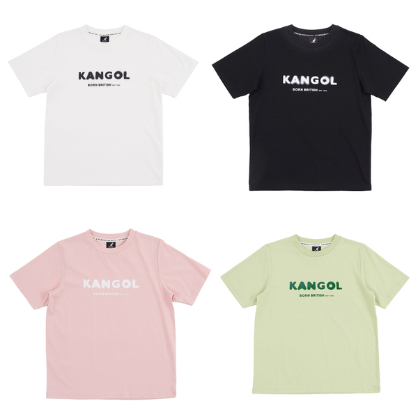 【下殺↘ $499】KANGOL 短袖 短T 黑 白 粉 綠 大LOGO 袋鼠 基本款 女 63221007-