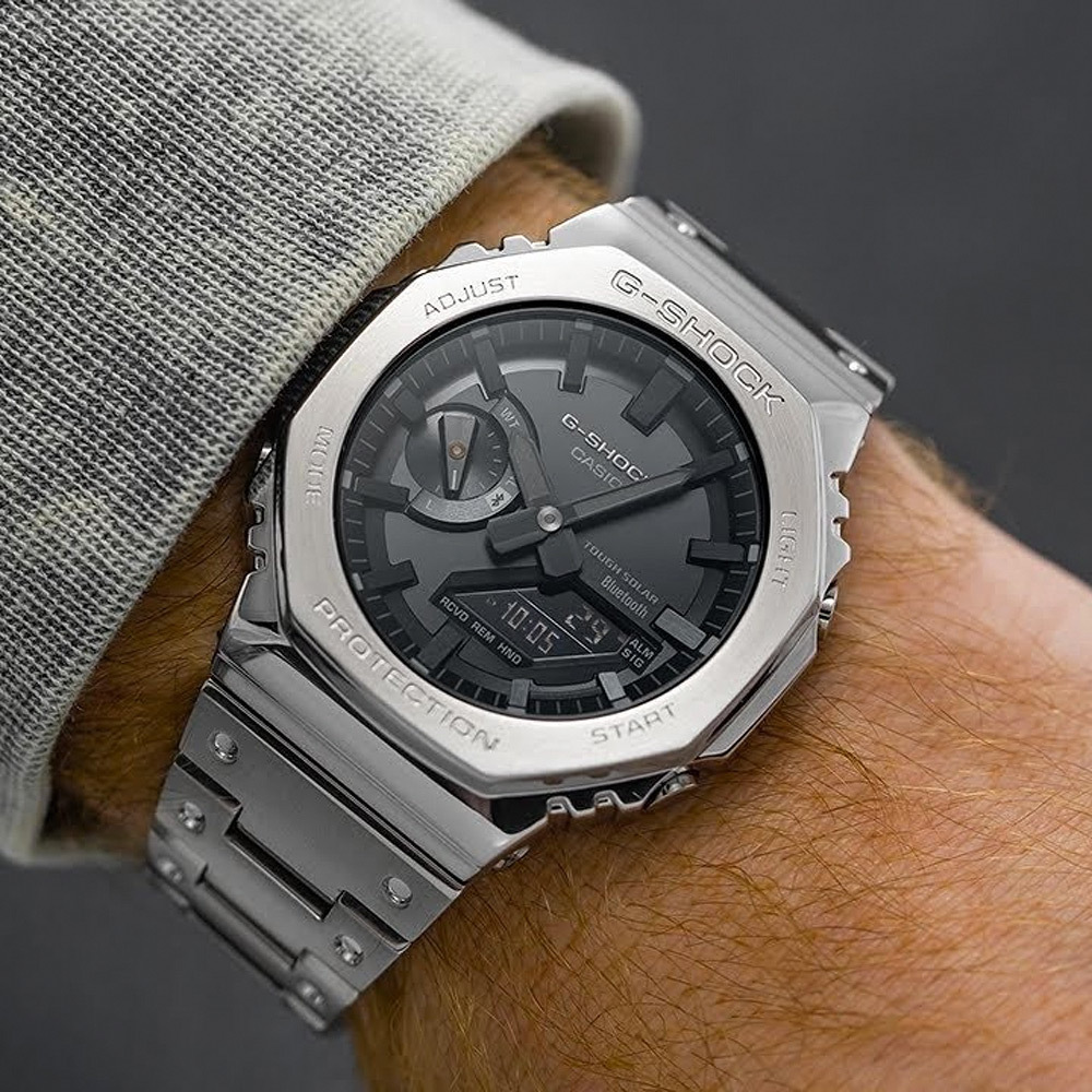 萬年鐘錶G-SHOCK 全金屬家族生力軍金屬系列太陽能藍牙運動電子錶GM