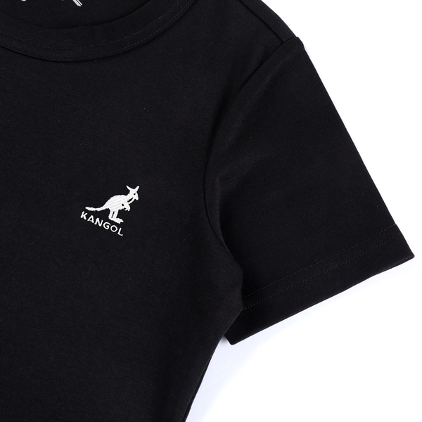 【下殺↘ $399】KANGOL 短T 短袖 黑 白LOGO 合身 經典圓領T 女 6322100520