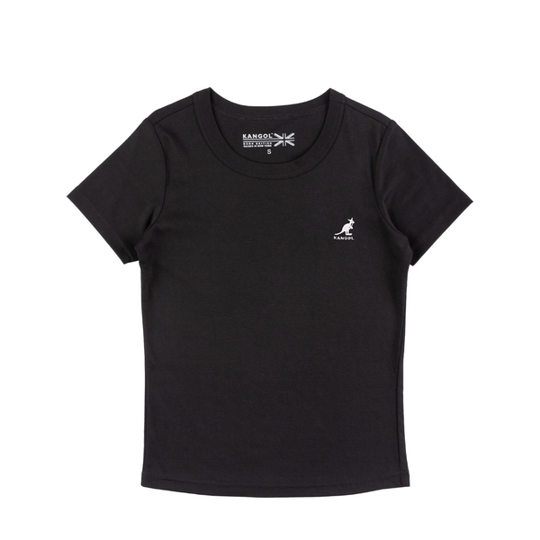 【下殺↘ $399】KANGOL 短T 短袖 黑 白LOGO 合身 經典圓領T 女 6322100520