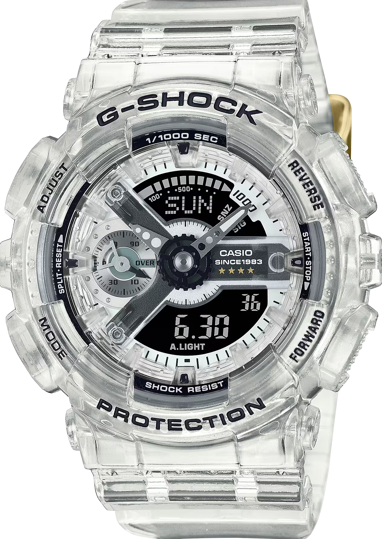 萬年鐘錶 - G-SHOCK   40周年  經典晶透系列運動電子女錶 GMA-S114RX-7A  錶徑 : 45.9mm
