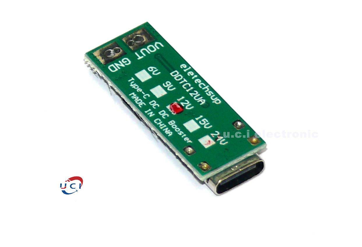 【UCI電子】(2-5) Type-C 直流升壓轉換器 PWM PFM穩壓模組USB DC 5V轉6V/12V/24V