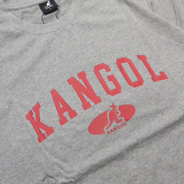 【下殺↘ $399】KANGOL 短T 短袖 灰 紅LOGO 寬鬆 休閒 上衣 中性 6325101111