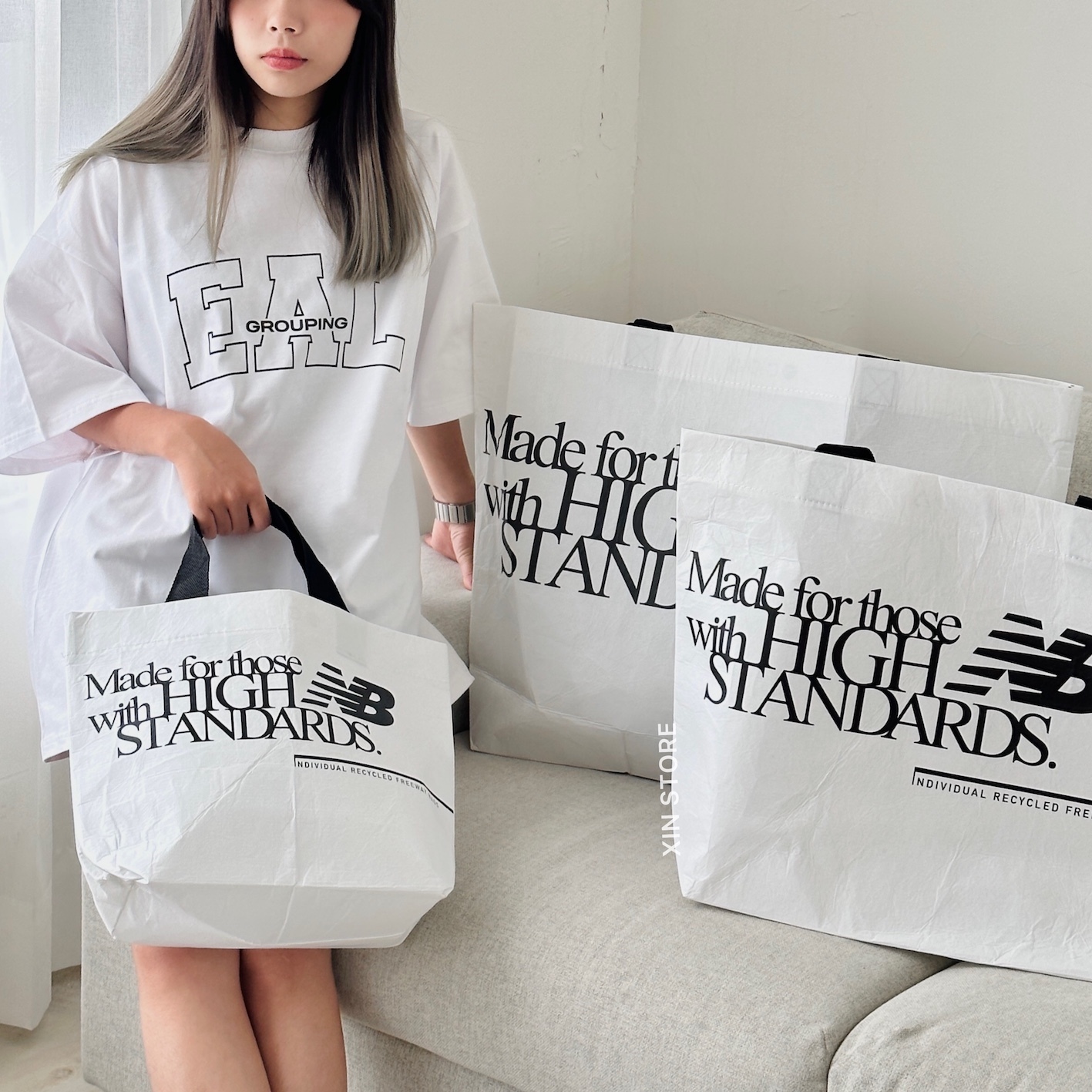 【現貨】New Balance NB 韓國限定 環保袋 購物袋 防潑水 手提袋 大 中 小