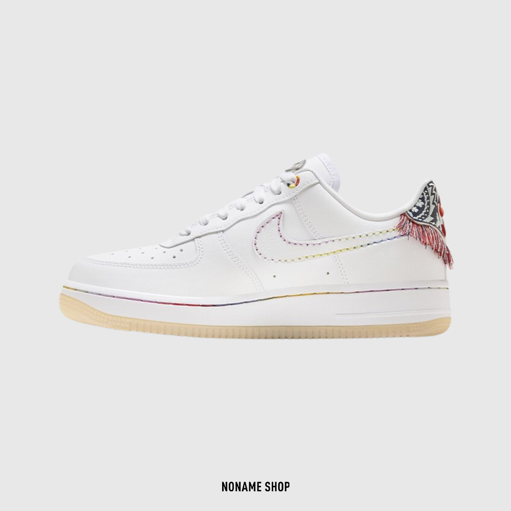 NIKE AIR FORCE 1 LOW N7 NATIVE 原住民 民族風 彩色線 白色 (女款)