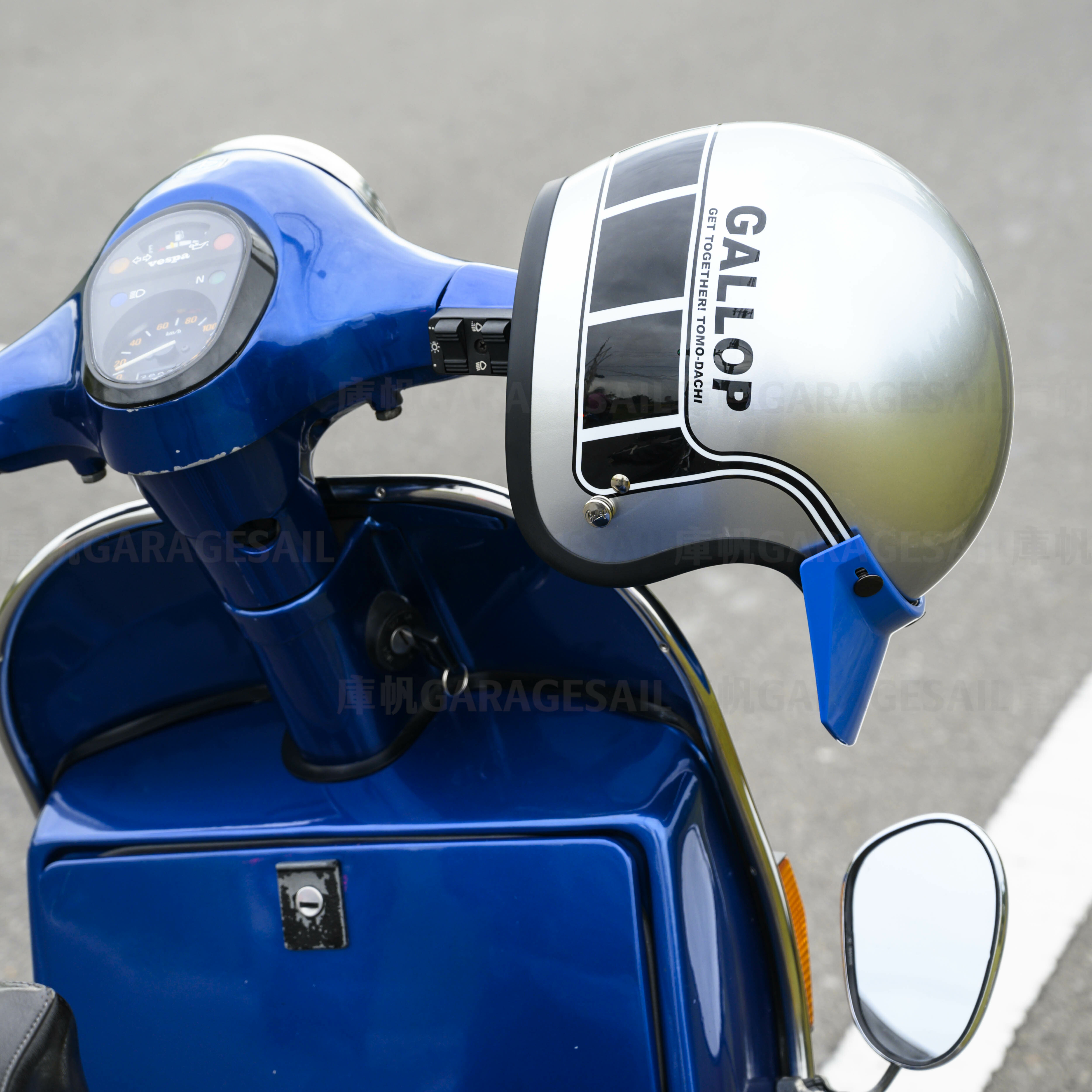 Biltwell 復古 三釦 Moto 帽簷 - 藍