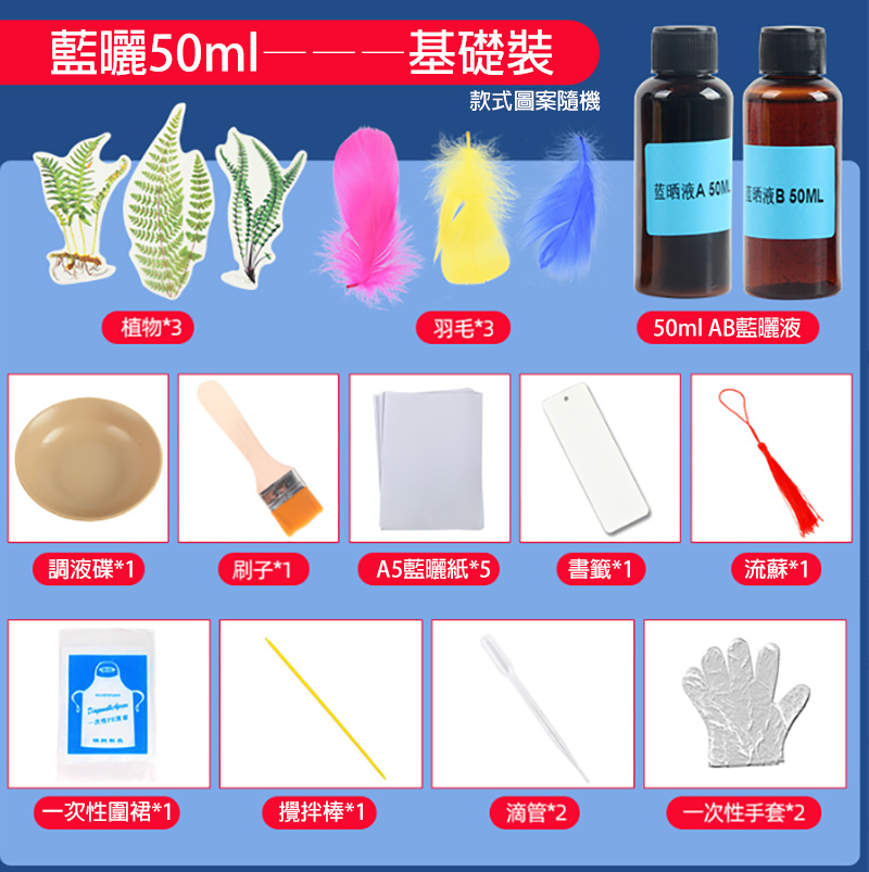 中華文化藍曬 diy手工材料包 CH5487