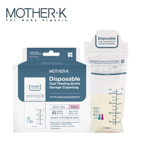 Mother-K 雙重夾鏈 溫感免洗奶瓶袋50入