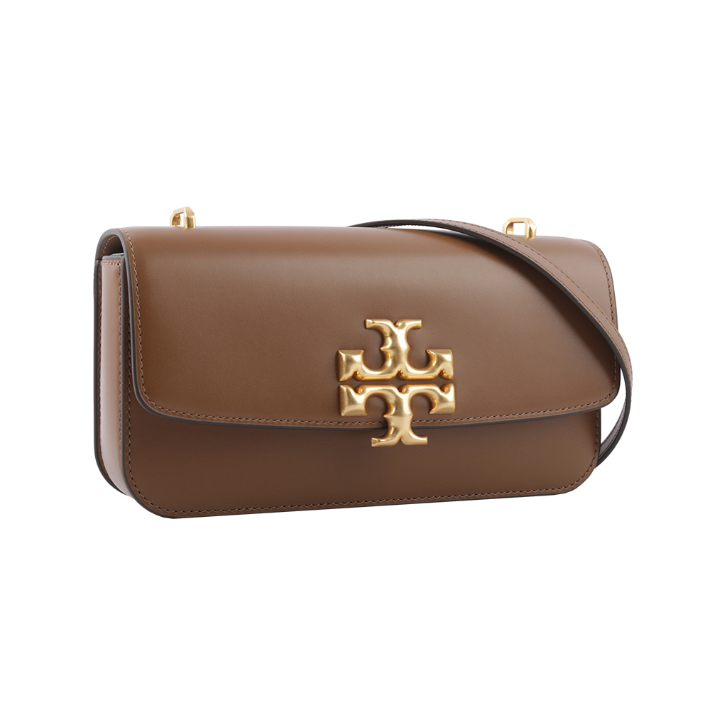 【Tory Burch】Eleanor 大標誌長型翻蓋小款二用包(駝色)