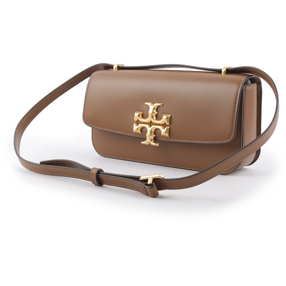 【TORY BURCH】Eleanor 大標誌長型翻蓋小款二用包(駝色) 89644 909