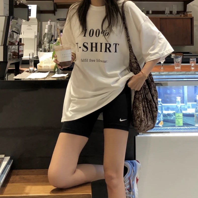 【現貨】Nike Nsw 小勾 五分褲 單車褲 韓國 健身 瑜珈褲 馬褲 緊身短褲 黑