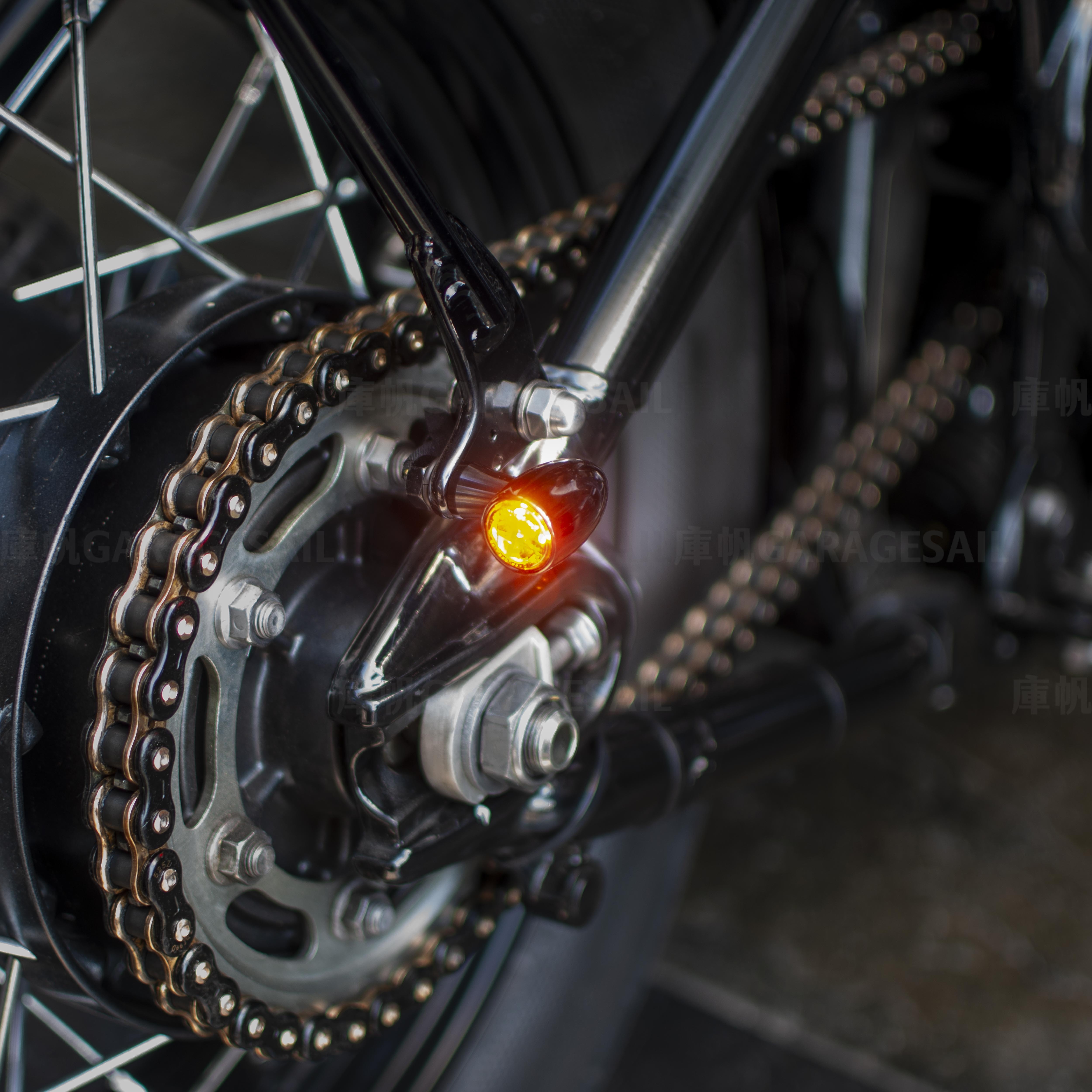 LED 微型 整合尾燈 方向燈 尖子彈 黑