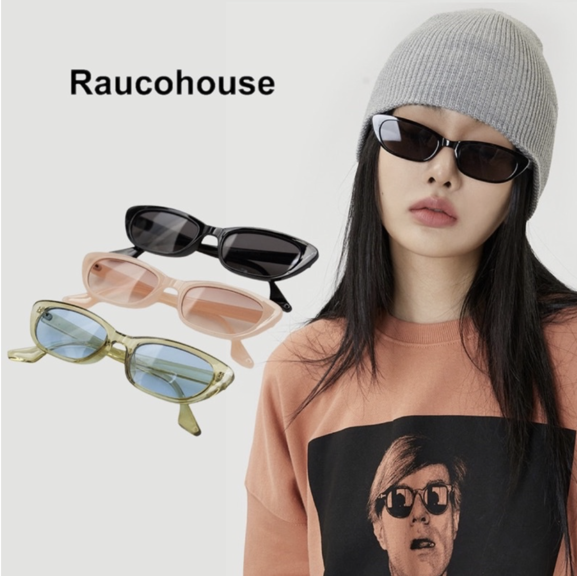 🇰🇷韓國 Raucohouse S10 Y2K風格 方框造型 鏡框 造型鏡框（3 COLOR）