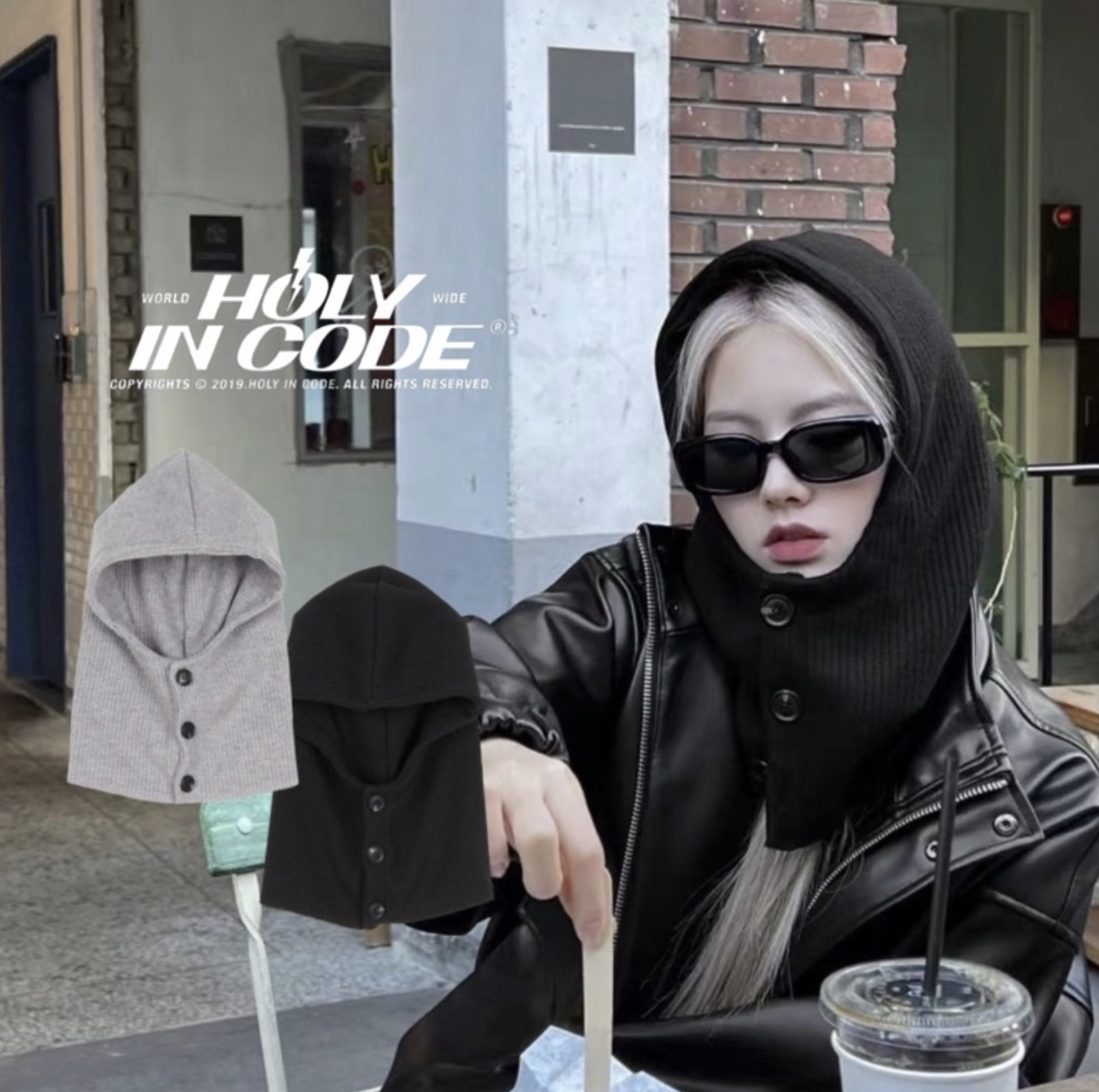 🇰🇷韓國 HOLYINCODE (SALE)  鈕扣 個性 巴拉克拉法帽 小偷帽 帽子 毛帽