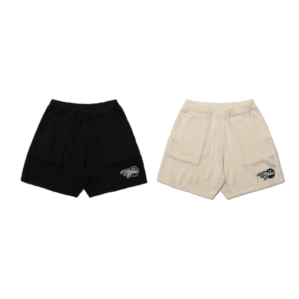 AES SKELETON HAND LINEN COTTON MIXED SHORTS
