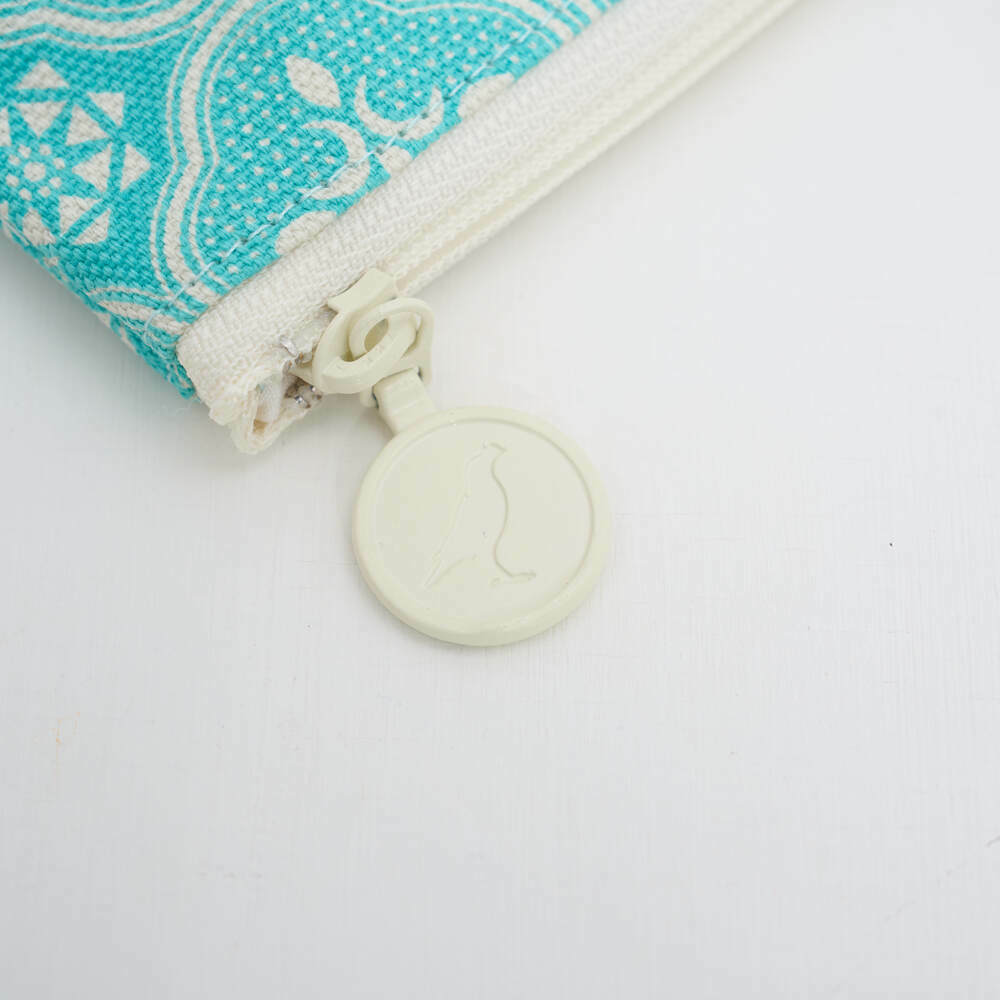 Pencil Case/Begonia Glass Pattern/Crystal Green