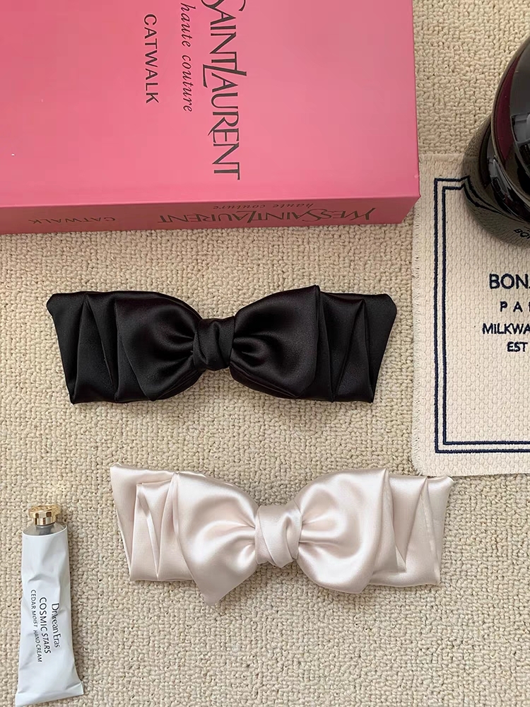 French Haute Couture Satin Triple Ribbon Hair Clip