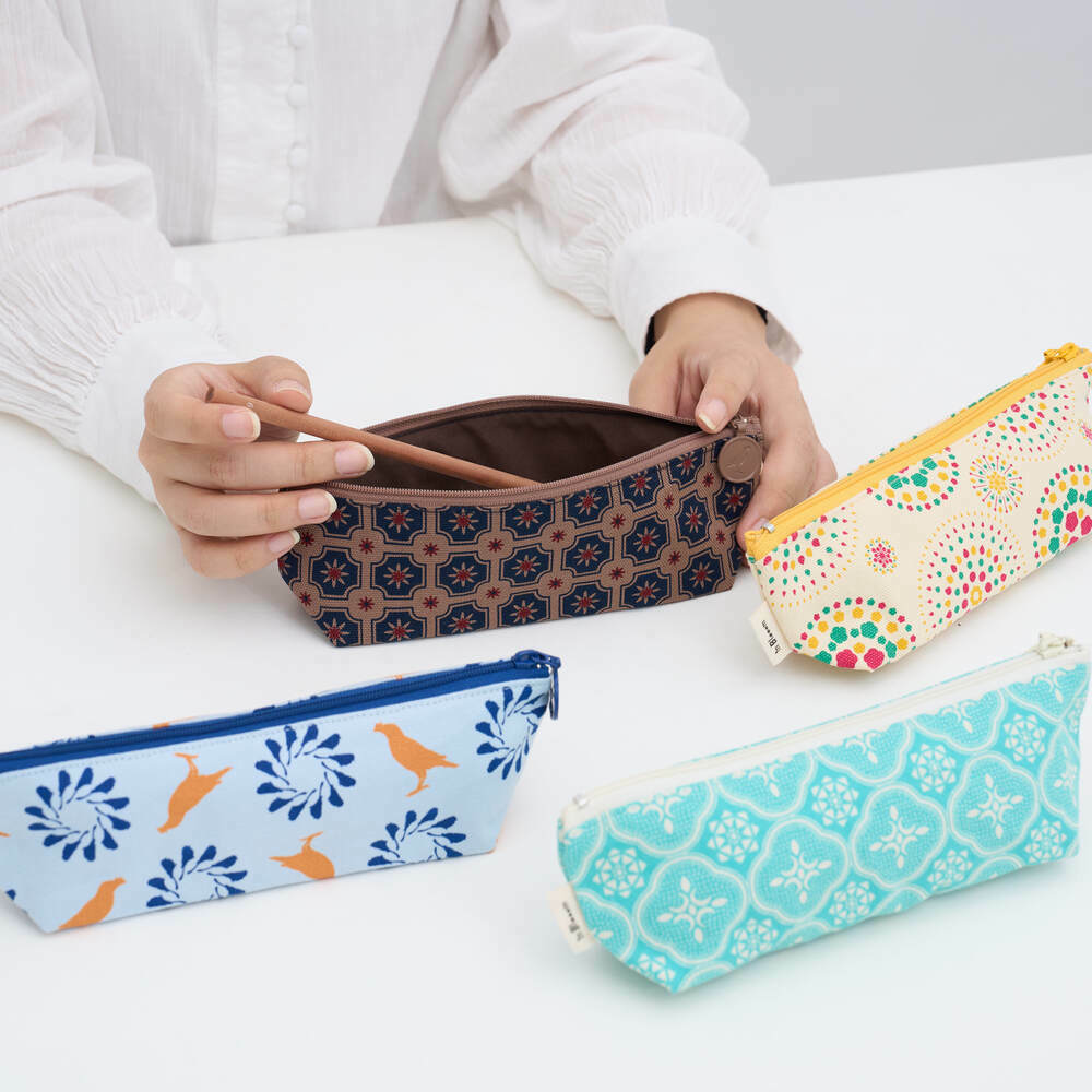 Pencil Case/Old Ceramic Tile No.2/Antique Dark Blue