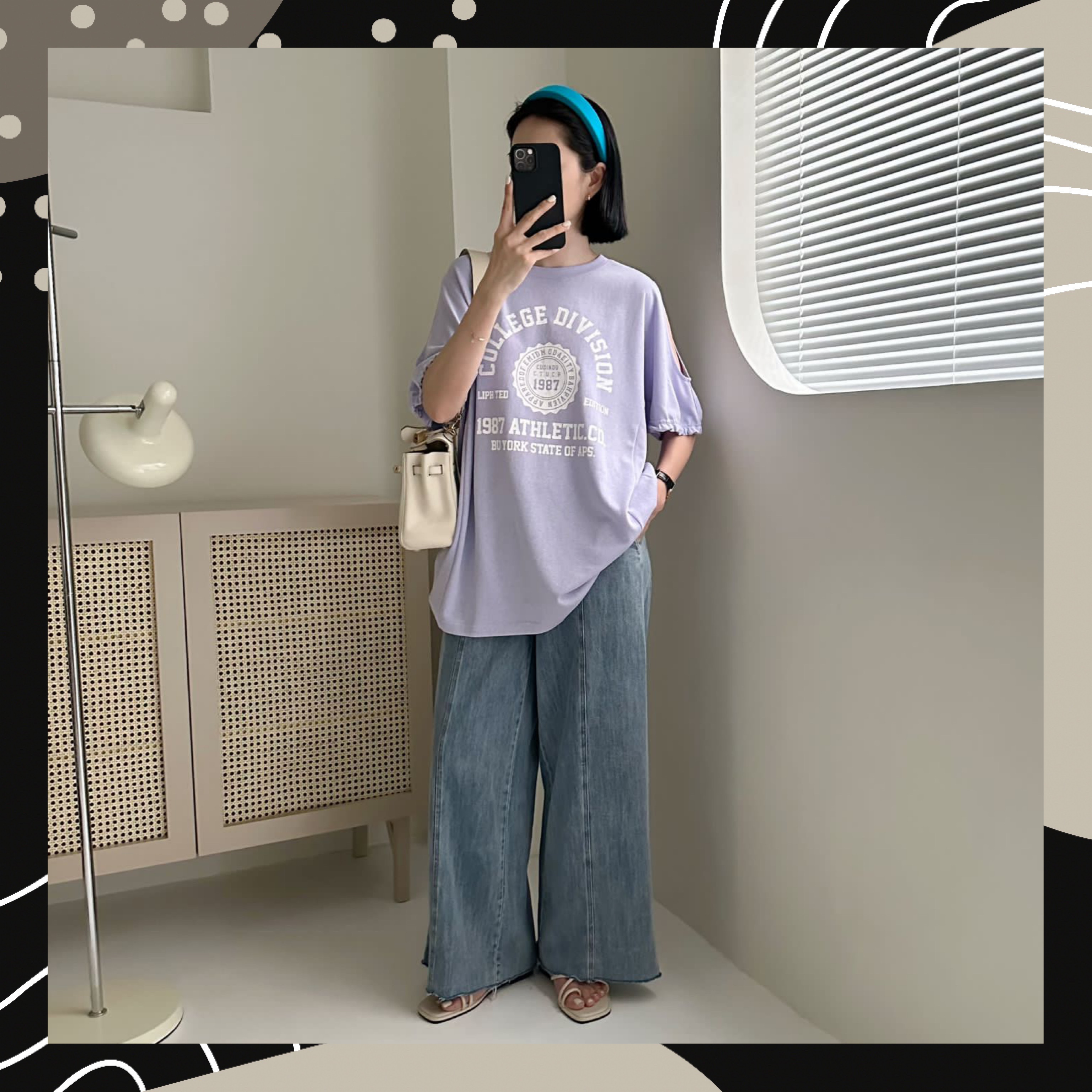 【BONNIE】印英文字露膊長TOP