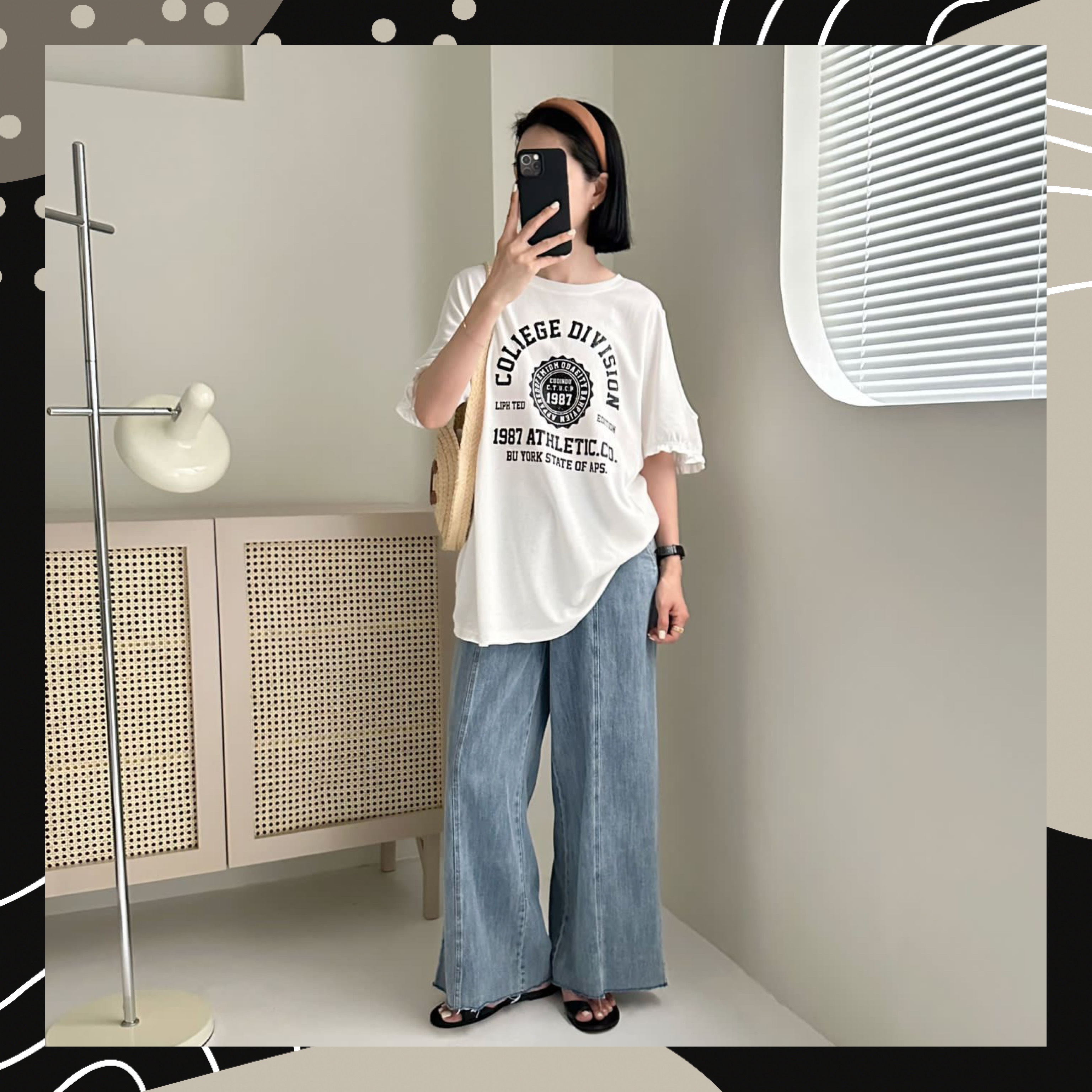 【BONNIE】印英文字露膊長TOP