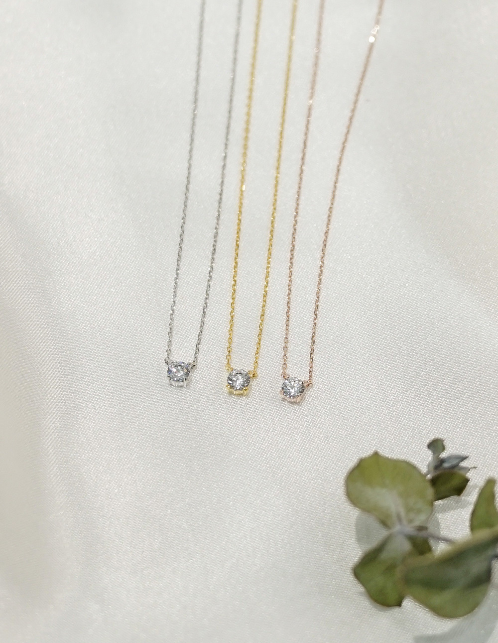 925 純銀施華洛世奇5mm四爪單鑽項鍊