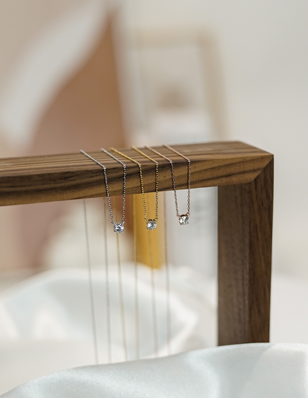 925 純銀施華洛世奇5mm四爪單鑽項鍊