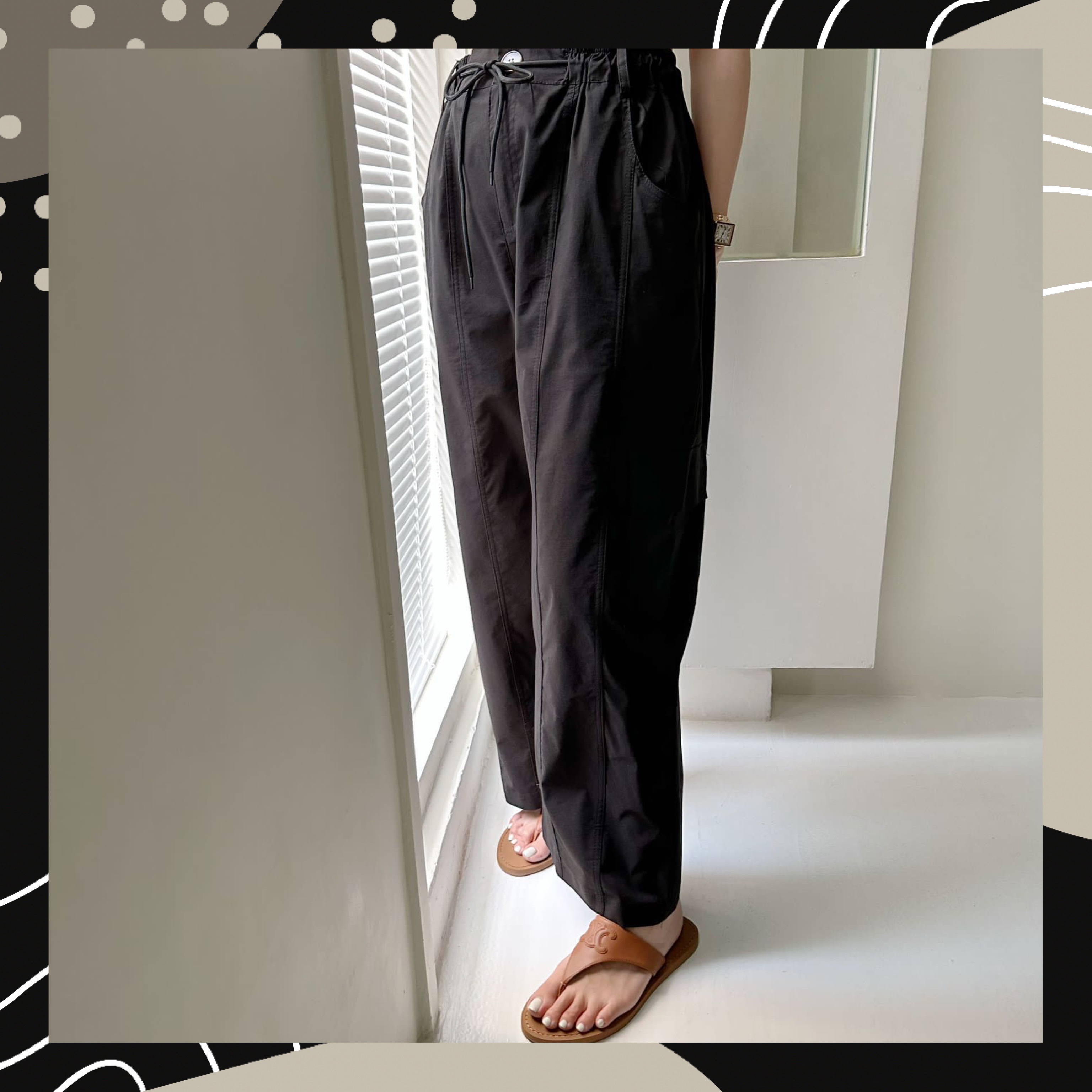 【BONNIE】車線則袋闊褲