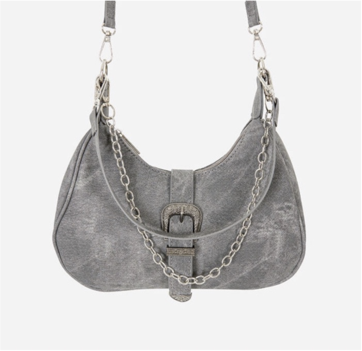 🇰🇷韓國RAUCOHOUSE 泥灰渲染皮單肩包 手提包 HOBO包 肩背包 三用 小包 鏈條包