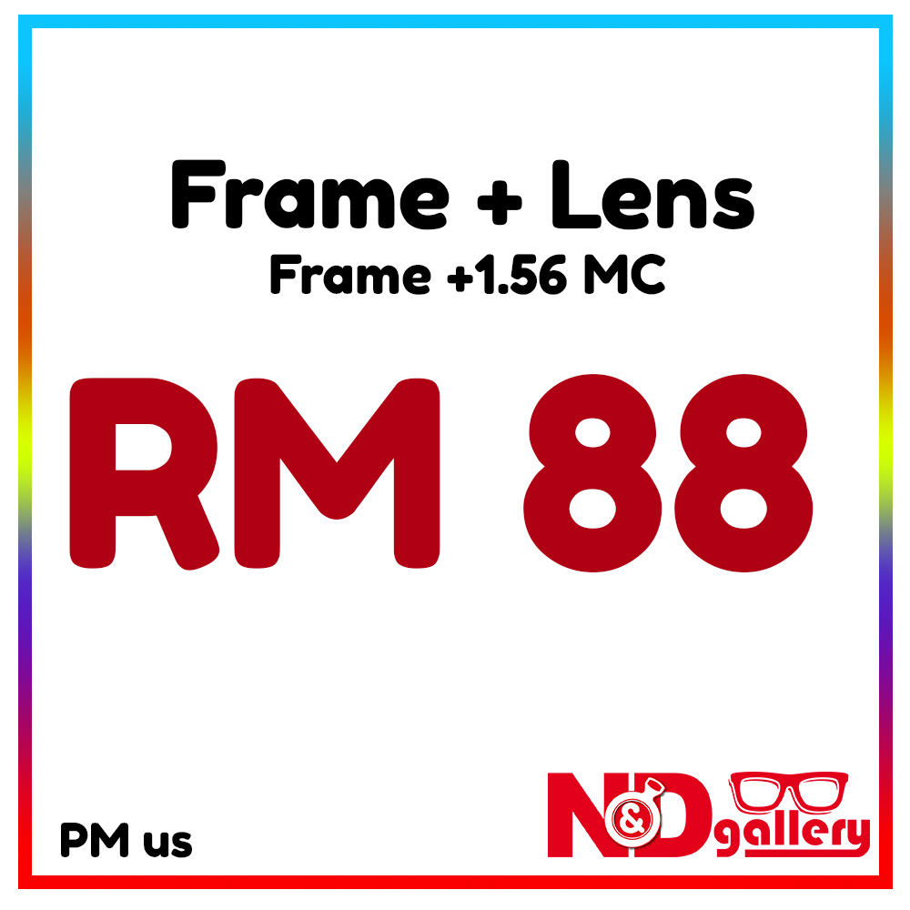 Frame + Lens , 1.56 HMC package ND gallery Optical RM 88
