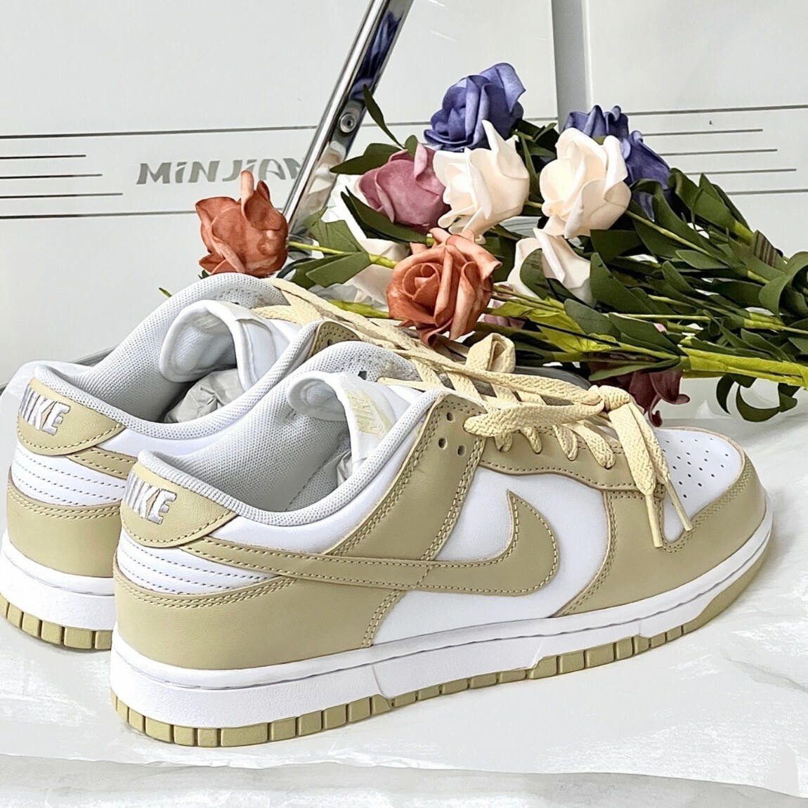 <快速出貨>Nike Dunk Low Team Gold and White 白奶茶 卡其 低筒 休閒鞋
