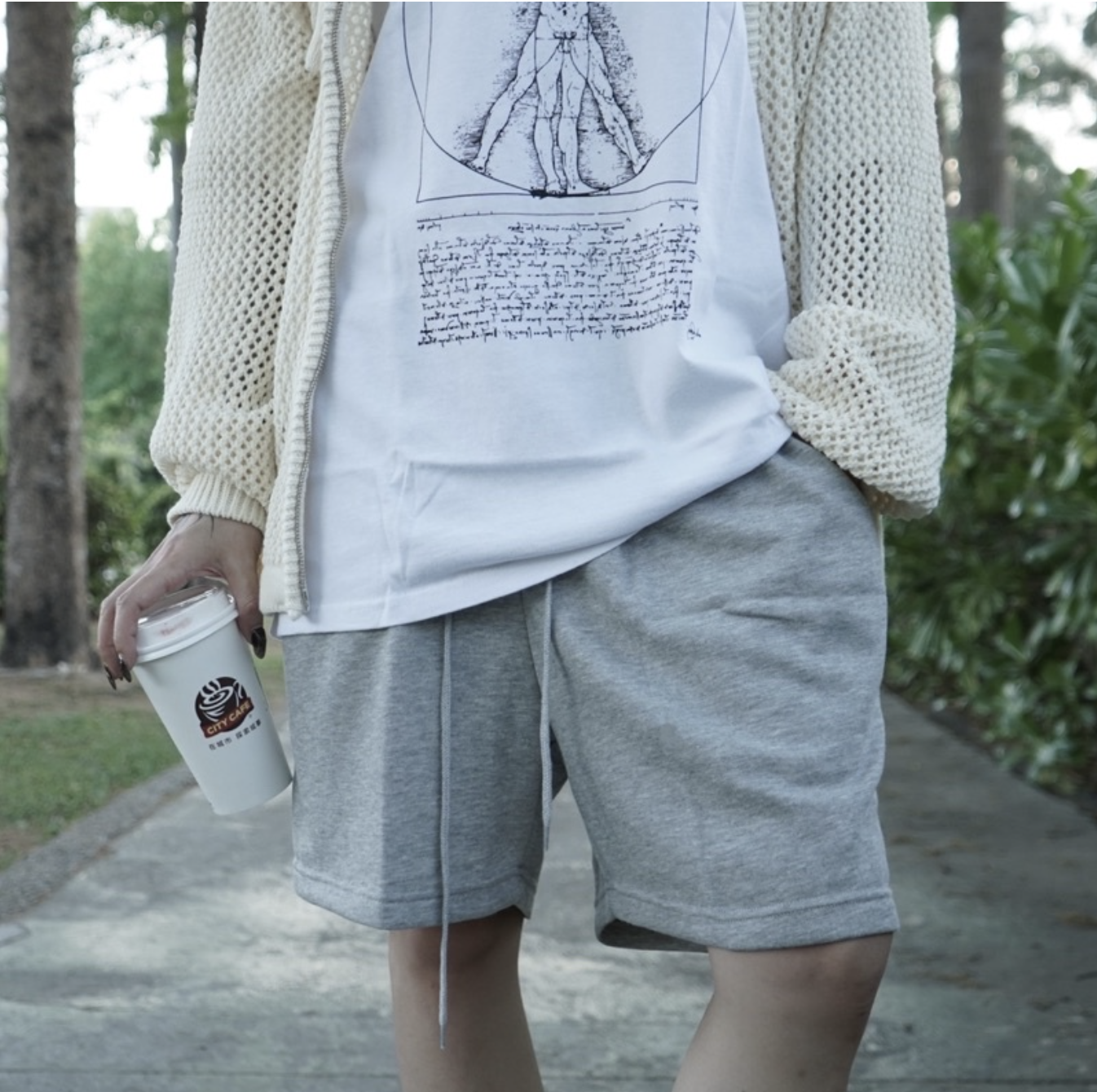 JIN UNIVERSAL 休閒素面純棉棉短褲 短褲 棉短褲 純棉 舒適 休閒