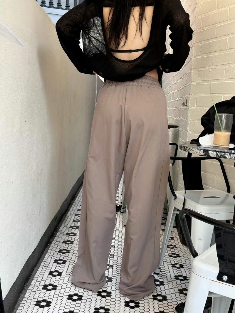 🇰🇷韓國 摺線 慵懶 光澤 落地 長褲