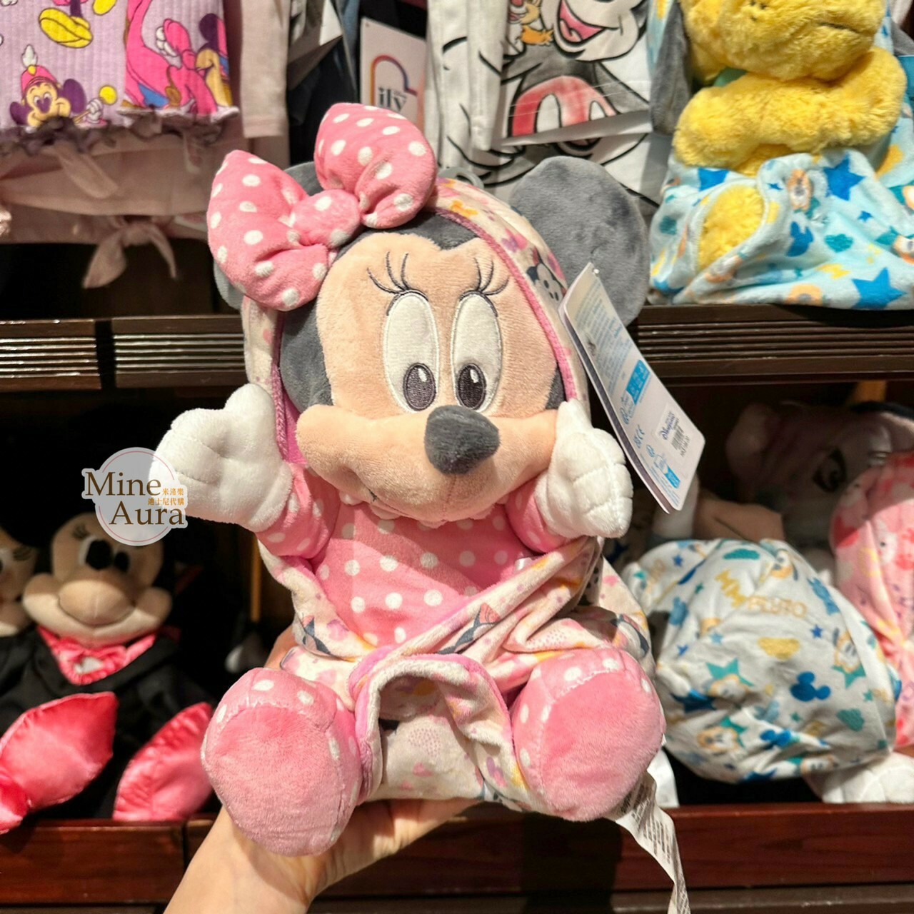 米妮 Minnie 寶寶 包巾 娃娃 玩偶 -香港迪士尼樂園