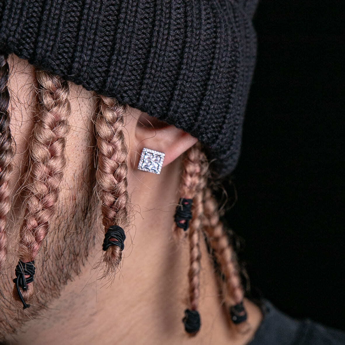 公主切簇鑲耳釘