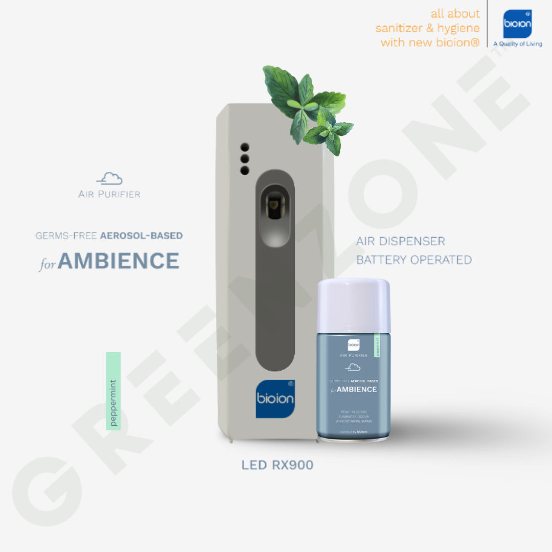 Bioion RX900 3-IN-1 Auto LED Air Sanitizer Dispenser - PEPPERMINT