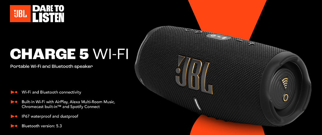 JBL Charge 5 Wi-Fi 便攜式防水藍牙喇叭