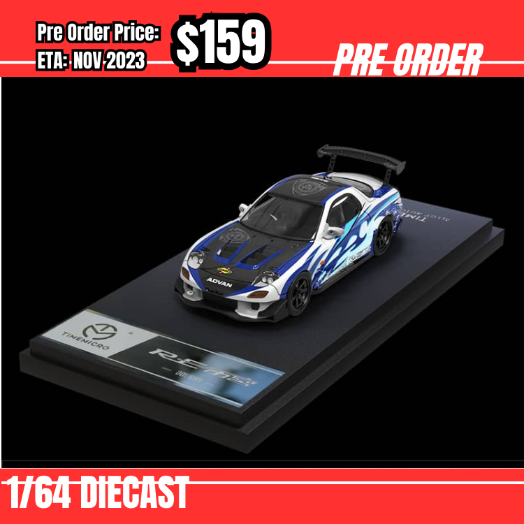 PO-$159 * Time Micro * 1:64 RX-7 FD3S RE Amemiya Blue Fire [05/08]