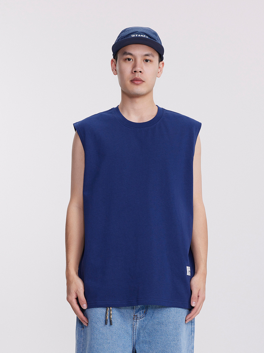 8M08 日系寬鬆感素色無袖背心 五色