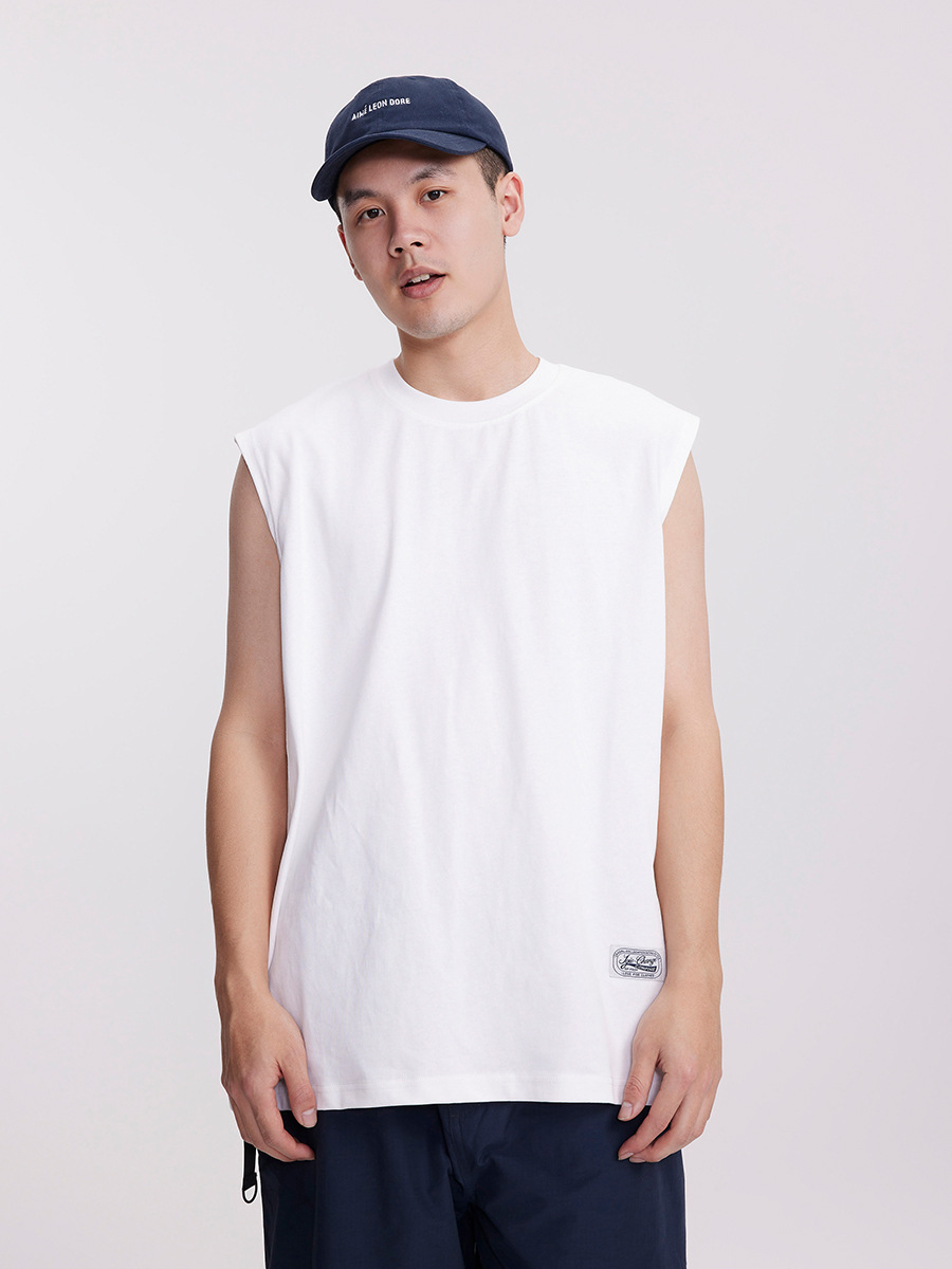 8M08 日系寬鬆感素色無袖背心 五色